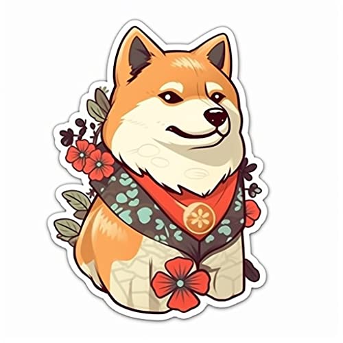 Image of Yoonek Graphics Shiba Inu Dog Vinyl Decal Sticker for Car, Laptop, Tumbler, More. #001629