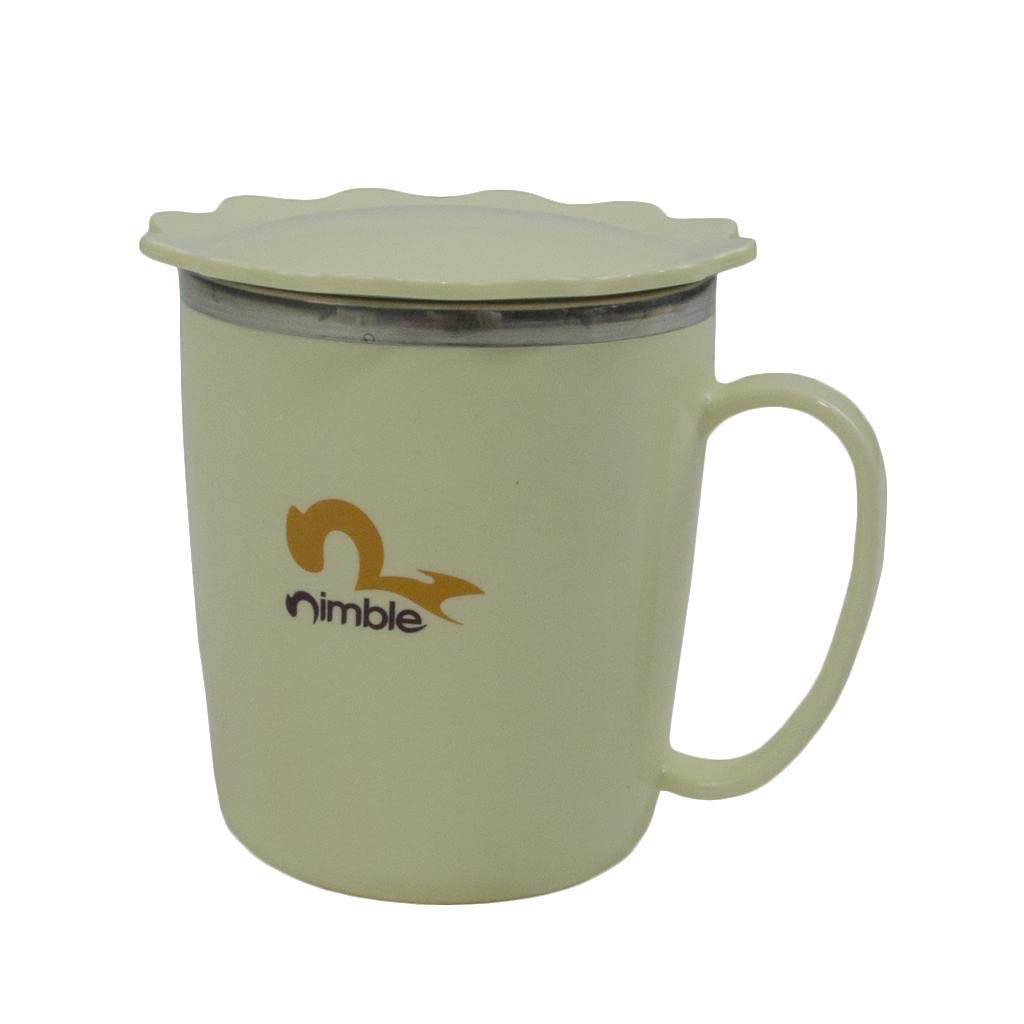 Vasos de silicona de acero inoxidable de 350 ml, color verde, fáciles de sostener para personas mayores con artritis, tapa de boquilla giratoria, para personas con incontinencia, 350 ml,