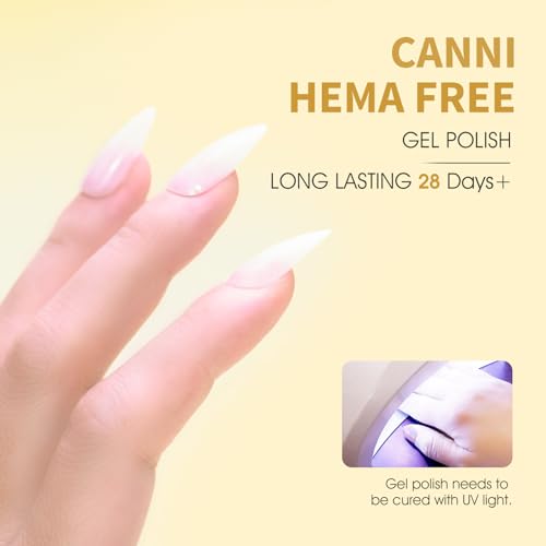 Image of CANNI Milky White Gel Nail Polish - 1Pcs Translucent Jelly Gel Polish Neutral Color Soak Off LED Nail Manicure Salon DIY