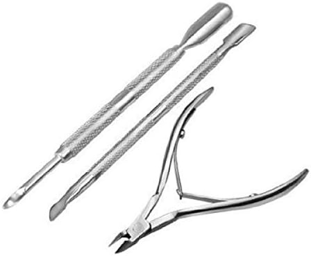 with Pack Nipper 3 Nail of Trimmers Cuticle Pusher Pretty Feet And Hands Rough Skin Remover (Purple, One Size)