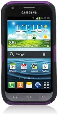 Aimo Wireless SAML300PCPA014 Hybrid Armor Cheeze Case for Samsung Galaxy Victory 4G LTE L300 - Retail Packaging - Black/Purple