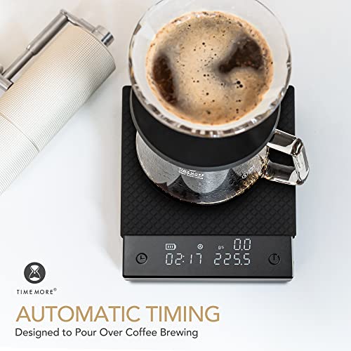 TIMEMORE Black Mirror Basic PRO Digital Coffee Scale with Timer, Flow Rate Measurement, 0.1g/2kg, for Espresso Pour Over Drip Coffee Black - Image 4