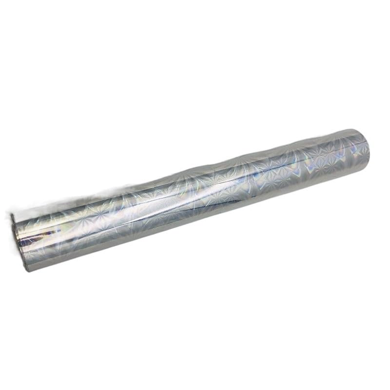 AOEGBY Hot Stamping Foil 27 Colors Stamping Foil Transfer Foil Paper Roll for Heat Foil Pen Hand Account DIY Handmade T-Shirts Crafts 5.91inx9.84ft Hot Foil (Color : Silver Snowflake)