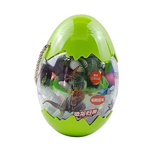 WEKAMOS Dinosaurios Imitación con Huevo de Dinosaurio Suave y Resistente Animal Educativo para Decoración de Escritorio y Infantil