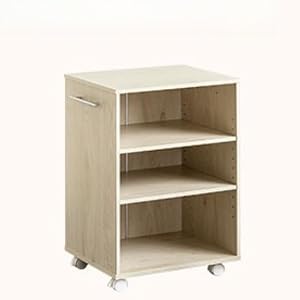 押入れ収納ラック キャスター 奥行45.2cm 高さ65cm クローゼット すき間収納 移動棚 大容量 スリム 省スペース シンプル 木目調 ナチュラル Lサイズ／幅38.0cm [並行輸入品]