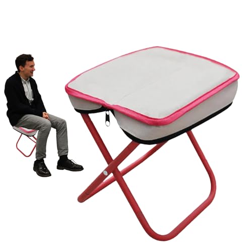Taburete plegable, asiento deportivo portátil de 220 libras de capacidad, taburete plegable para caminar en familia, senderismo, montaña, camping, pesca, barbacoas, deportes al aire libre
