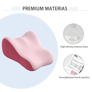 Memory Sweet Spot Body Pillow Memory Foam Prone Pillow Removable Protective Cover Wedge Pillow Multi Position Comfort Pillows, Waist and Neck Support - Pink