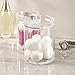 STORi Clear Plastic Cotton Ball and Swab Holder with One-Piece Lid
