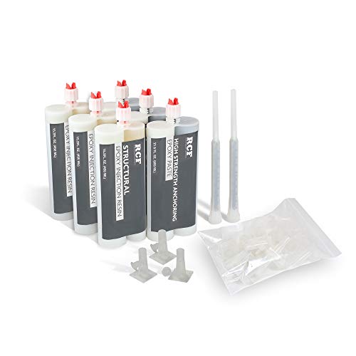 Crack Injection Kit - 30' Repair Kit For Wall Repair, Foundation repair, Basement, Pool, concrete & Crack Repair Epoxy crack Filler For Eliminating Leakage Of Water
