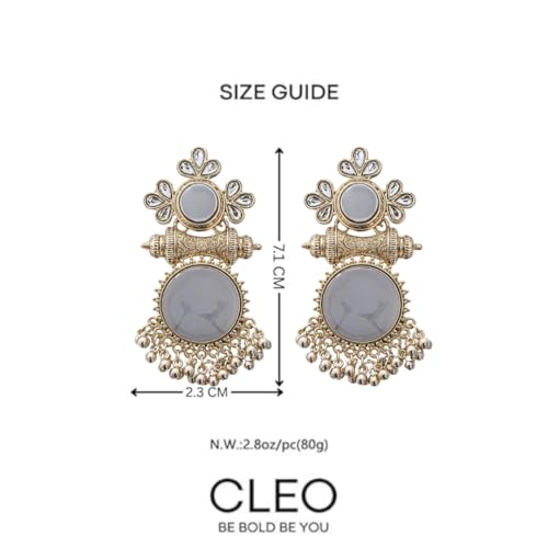 Image of Premium Oxidized Gold Chunky Jhumki Earrings for Women - Heavy Statement Jhumka with Long Chain & Ghungroo Drops | Anti-Tarnish Hypoallergenic Mirror Finish | Bridal, Navratri, Garba, Diwali