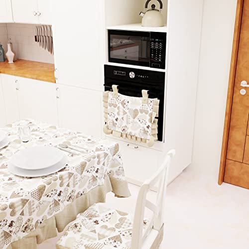 PETTI Artigiani Italiani Backofenabdeckung, Herzen beige, 1pz Copriforno 40x50 cm Cover
