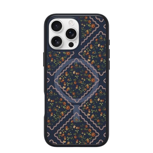 Image of OtterBox iPhone 16 Pro Max Symmetry Series Clear Case - Floral Romance Blue - Ultra-Thin, Sleek iPhone Case, Floral iPhone Case
