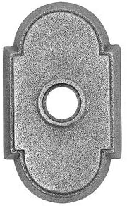 Emtek Wrought Steel Towel Ring with Matching Finish Rosette - Choice of 3 Rosettes and 2 Finishes - 25011SWS - (#1) - Satin Steel (SWS)