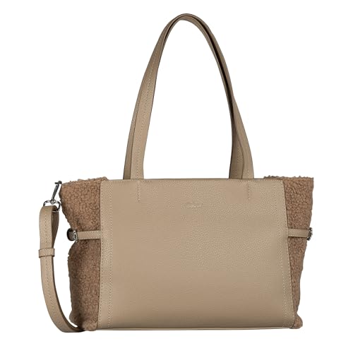 Gabor bags Noelle Damen Shopper Umhängetasche Reißverschluss Mittelgroß Beige