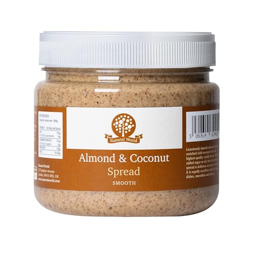 Nutural World - Crema untable suave de almendras y coco (1kg) - Premio Gran Sabor