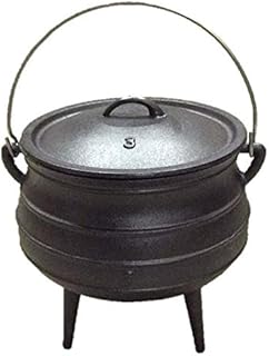 Cuisiland 8.5QT Cast Iron Potjie Cauldron Pot with Lid & 3 Legs – Pre-Se...