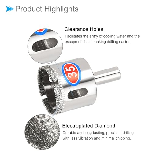 Brocas de Diamante para Taladro 35 mm, Paquete de 2 miniatura 4