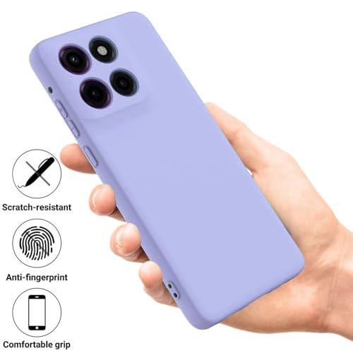 Image of Back Cover for Motorola Edge 60 Stylus 5G | Full Camera Protection | Premium Liquid Silicon Case | Flexible Bumper Case for Motorola Edge 60 Stylus 5G (Purple)