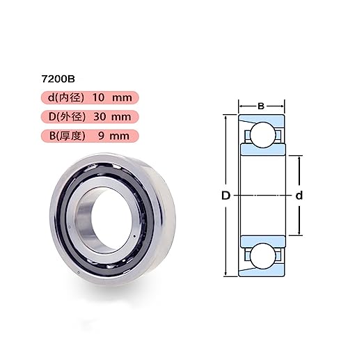 Roulement de précision 7200B rigide 10 x 30 x 9 mm de haute performance