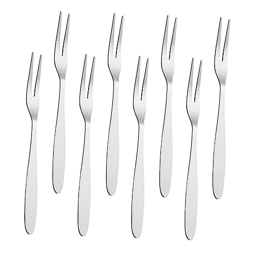 Ciieeo 36Pcs Stainless Steel Fruit Forks Elegant Dessert Picks for Parties Ktv Hotel Use and Tableware for Appetizers Fruits and Cakes
