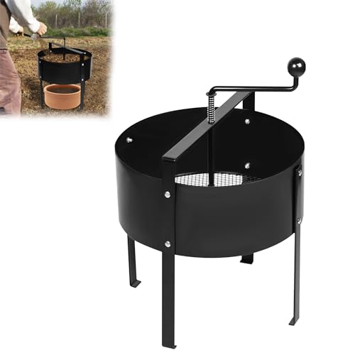 CEEDIR Gartensieb Manuell Sieb Ø 40cm Handkurbelsieb Kompostsieb...