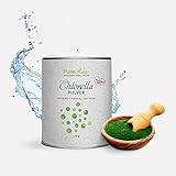 Chlorella-Pulver aus Deutschland - Regional, Rein & Kontrolliert (Roh Vegan) Chlorella Algen reich an Vitamin B12 Eisen Chlorophyll Spermidin Grüne Mikroalge - Chlorella Vulgaris Powder | PureRaw 120g