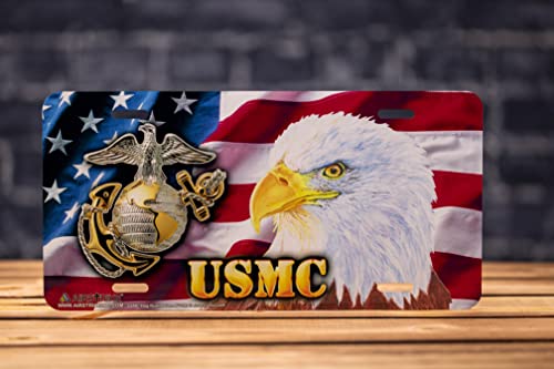Marine Car Plate, Military License Plate, Marine Corps Veteran License Plate, Made In The Usa By Airstrike License Plates (Made Of Metal)-281 #TOP3