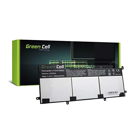 Green Cell® C31N1428 C31PQC1 laptopbatteri för ASUS Zenbook UX305L UX305LA UX305U UX305UA (Li-polymerceller 4 200 mAh 11,31 V svart)