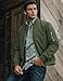 TACVASEN Jackets for Men Green Bomber Coat Mens Jackets Fashion Trendy Mens Bomber Lightweight Windbreaker Jackets Lightweight Full Zip Flight Jackets
