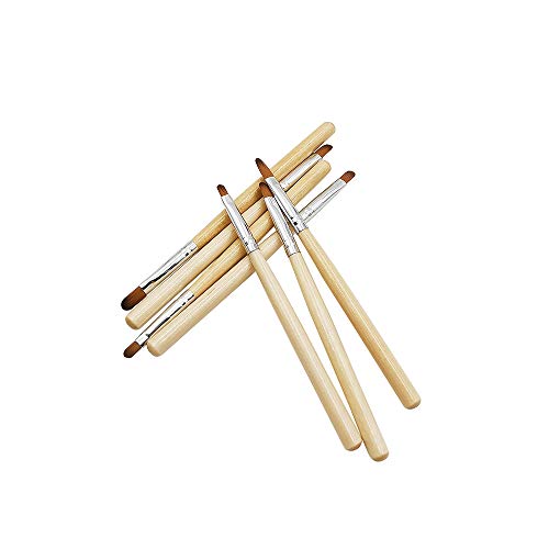 Set de 7 Pinceles para Uñas con Pincel Plano y Acrílico miniatura 3