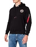 alpha jacke damen grün  ALPHA INDUSTRIES Herren RBF Back Stripe Hoody Sweatshirt, Negro, M