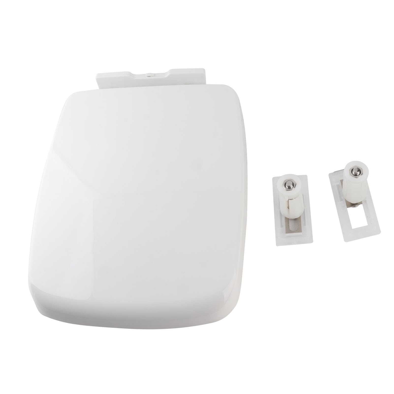 Ejoyous Copriwater Quadrato Bianco, Sedile WC Facile da Pulire Design | Materiale in PP, Accessorio Bagno, Adatto WC Standard, Coperchio Removibile