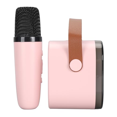 Máquina de karaokê, Woofer Recarregável Com PA de 2000mAh Com Microfone, Luzes LED, Alto-falantePort