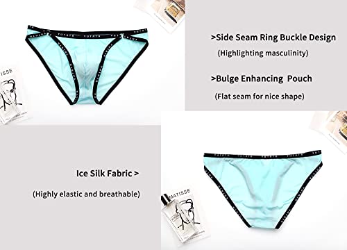 Yukaichen Men's Briefs Low Rise Bikini Underwear Bulge Enhancing Muti06-8Pack02 M #TOP4