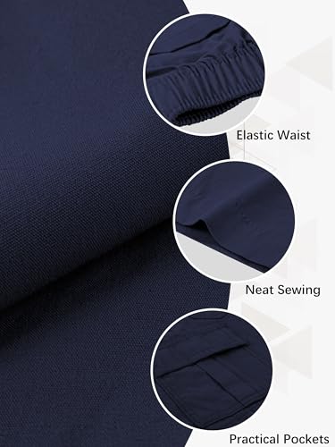 OHD 3 Pack Toddler Boys Uniform Shorts, Cargo Summer Classic Fit Elastic Waist Uniform Shorts with Pockets3