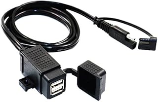 MOTOPOWER MP0609C 3,1 A wodoodporna ładowarka motocyklowa podwójna USB SAE na USB adapter kabel telefon tablet ładowarka GPS