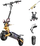 M YUME SCOOTER X11PRO Electric Scooter C-Shaped Absorber 27/30AH Battery 60V 6000W Dual Motors up to 50 MPH 56/60 Miles 11' Tire with Steering Damper 440lbs Max Loading