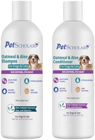Oatmeal & Aloe Itch Relief Shampoo and Conditioner Combo Pack for Dogs & Cats
