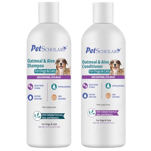 Oatmeal &amp; Aloe Itch Relief Shampoo and Conditioner Combo Pack for Dogs &amp; Cats