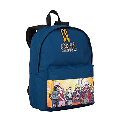 Mochila Escolar Americana Naruto - Compartimento Principal y Bolsillo Frontal - Portaordenador e Interior Forrado - Tirantes y Espalda Acolchados - 40 x 31 x 13 cm - Toybags