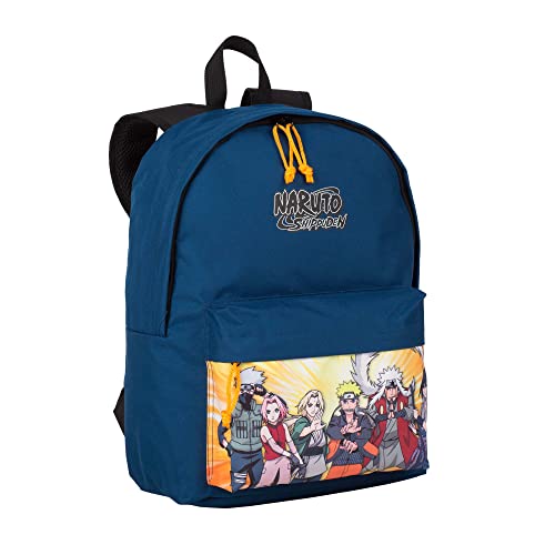Mochila Escolar Americana Naruto - Compartimento Principal y Bolsillo Frontal -...