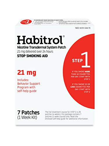 Habitrol Nicotine Transdermal System Patch | Stop Smoking Aid | Step 1 (21 mg) | 7 Patches (1 Week...