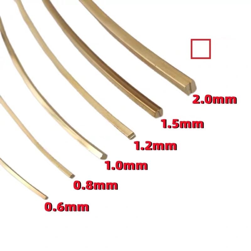 Drut miedziany Kwadratowy drut miedziany 0,4-0,8 mm do frezowania biżuterii DIY(0.4mm 15meters hard)