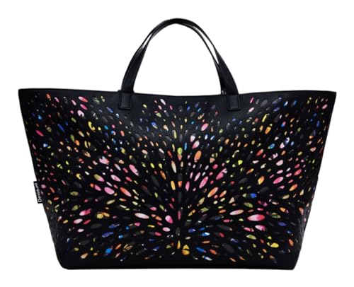 Desigual Sac de courses en polyuréthane, noir, Noir