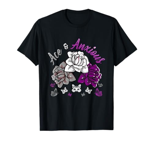 Asexual Pride Ass und Ängstlich Lustig Aroace Asexualität LGBT T-Shirt