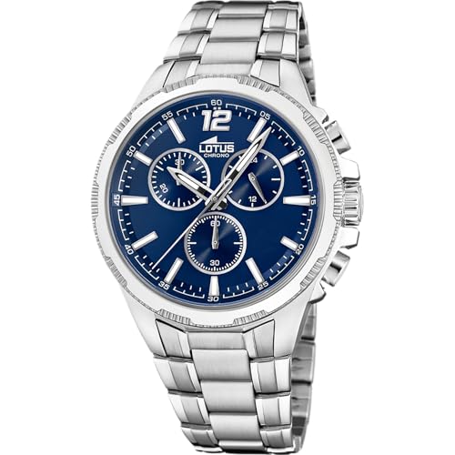 Montre Chronographe Lotus Homme : L'élégance active de l'argenté au quotidien