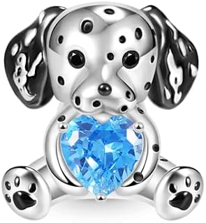 GNOCE Embraces Heart Gemstone Charm Bead Sterling Silver Animal Charm Fit Bracelet/Necklace for Women Girls Wife Daughter