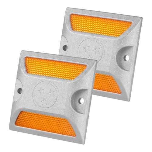 Marcadores reflectivos de carretera de aluminio 2 pcs miniatura 1