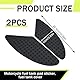 2 Stück Motorrad Tankpad Motorräder Tank Gummi Schutz Aufkleber Universal Motorcycle Side Gas Knee Grip Protection Non-Slip Rubber Decal Sticker 3D Motorrad Anti Rutsch Aufkleber