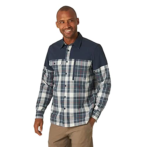 Wrangler Men's Plaid ATG chemise flanelle homme bleu s